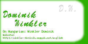 dominik winkler business card